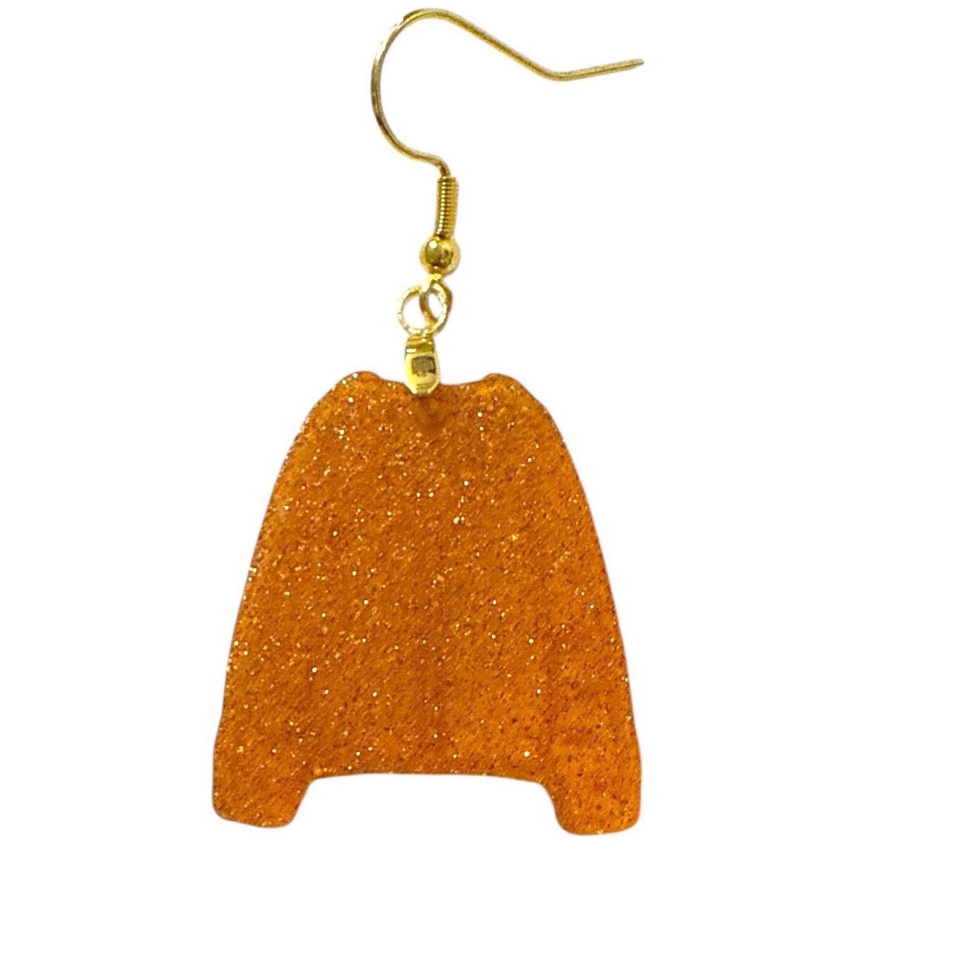 Showgirl Cardigan Earrings Orange Glitter Album Release Party! Glitter Sweater Earrings