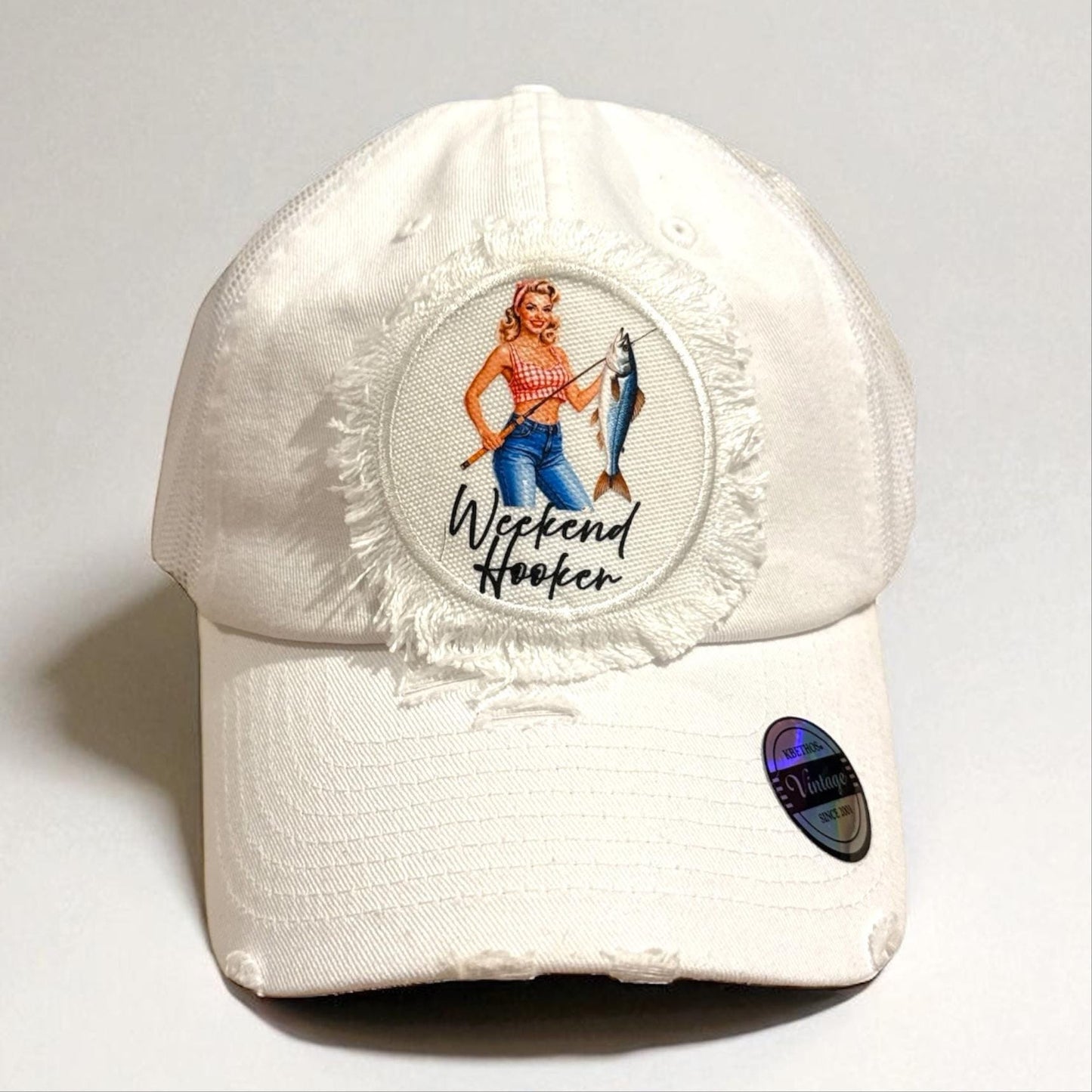 Weekend Hooker Hat Cap Fishing Blonde Brunette cap