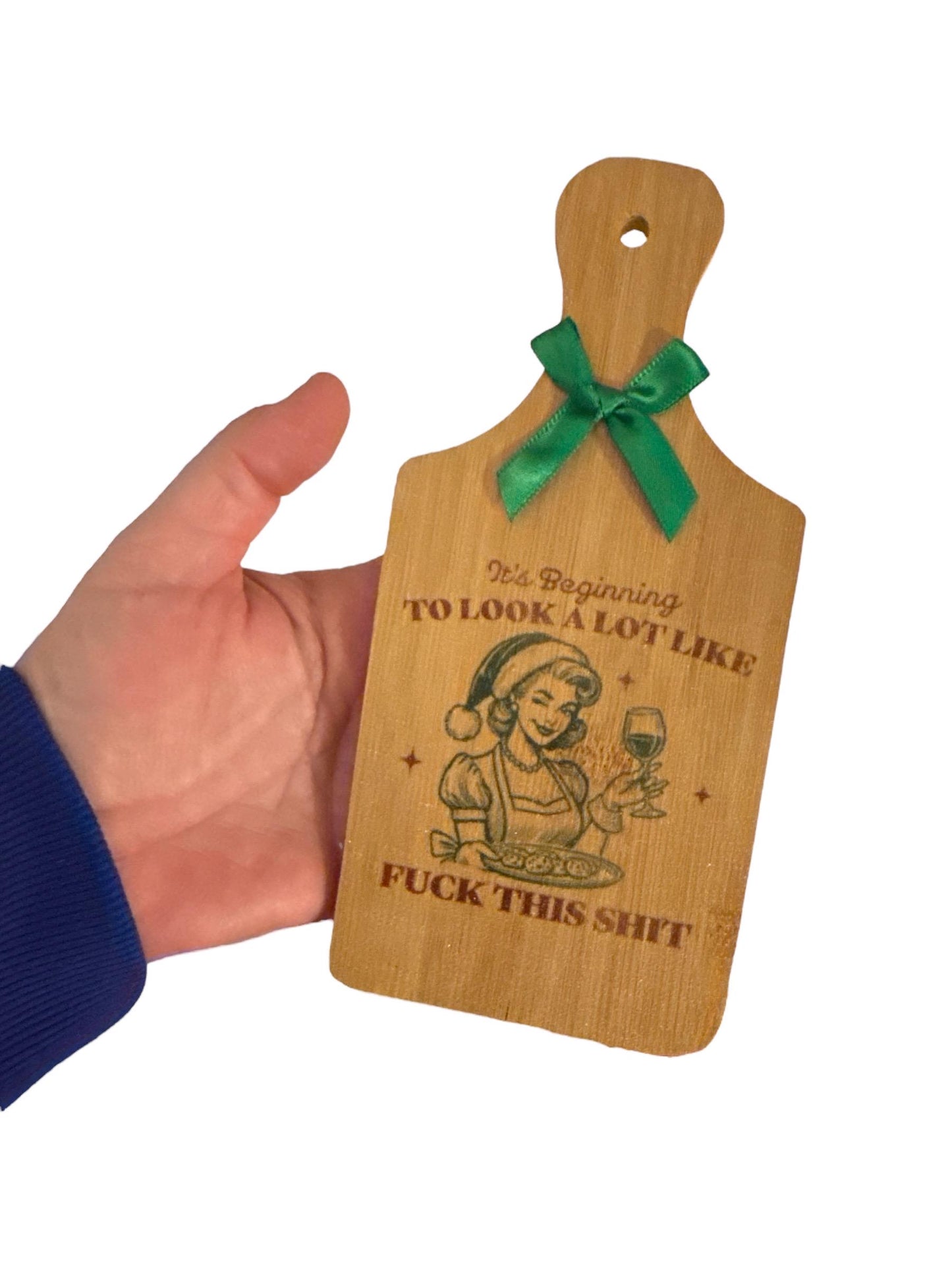 MINI Charcuterie Cutting Board for Christmas Decor, Beginning to look a lot like Fuck this Shit