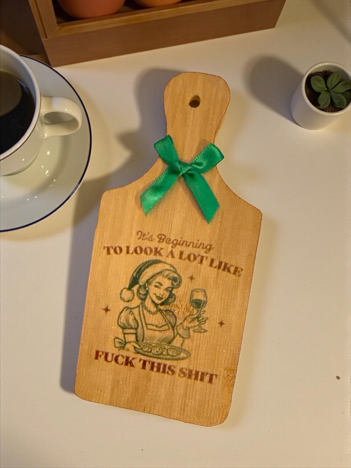 2 FOR 1! MINI Charcuterie Cutting Board for Christmas Decor, Beginning to look a lot like Fuck this Shit