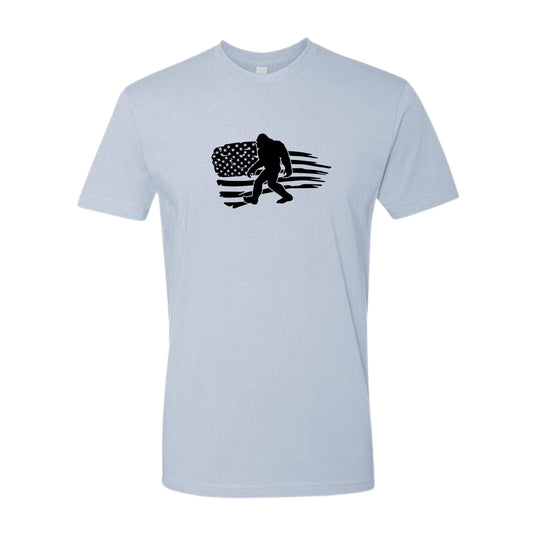 Bigfoot American Flag, America,  Unisex Tshirt, Tee, Sasquatch, Bigfoot
