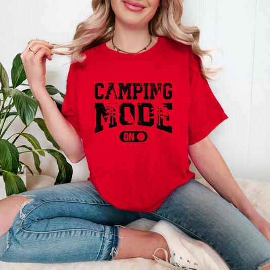 Camping Mode, Camp Mode  Tee T-shirt Unisex Red