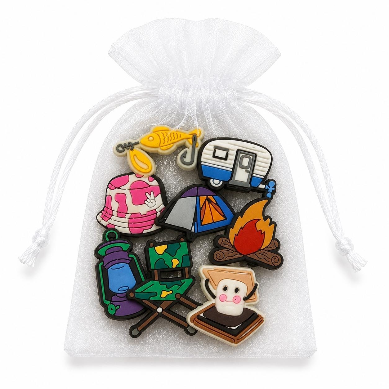Choice of Camper Tumbler Straw Topper Gift Sets, Camping, Van Life, S'mores, Tent, Campfire, Camper, Fishing, Hiking, Glamping