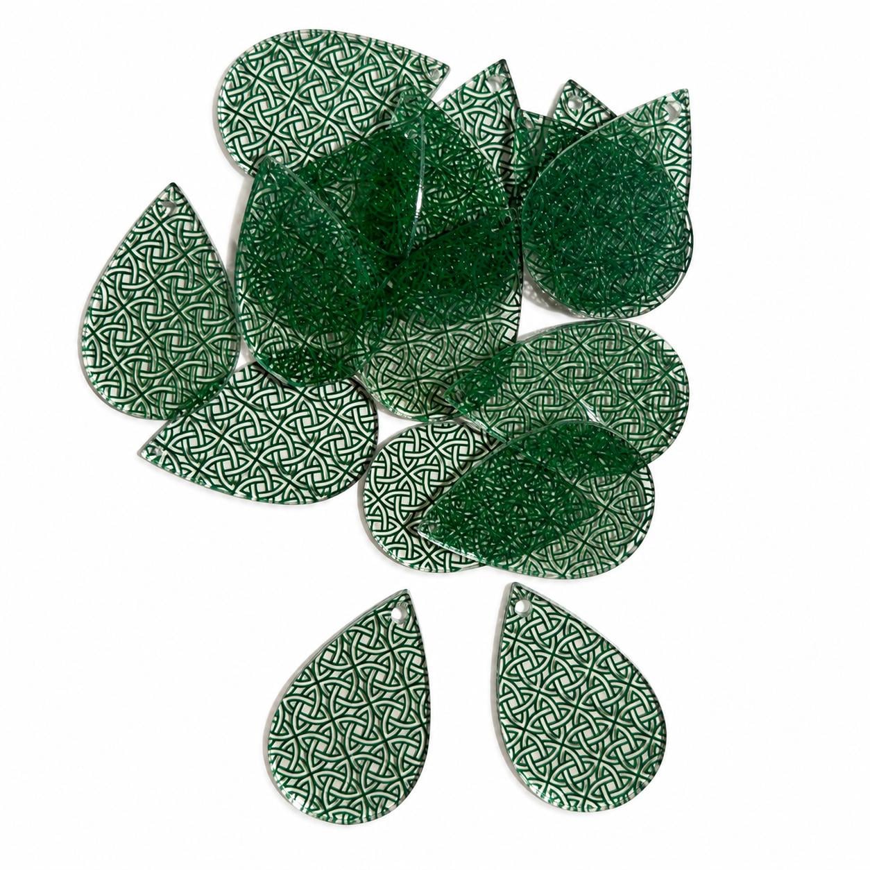 Celtic Knot Weave Triquetra Earrings Acrylic 2" Blanks NO Hardware St Patrick's Day