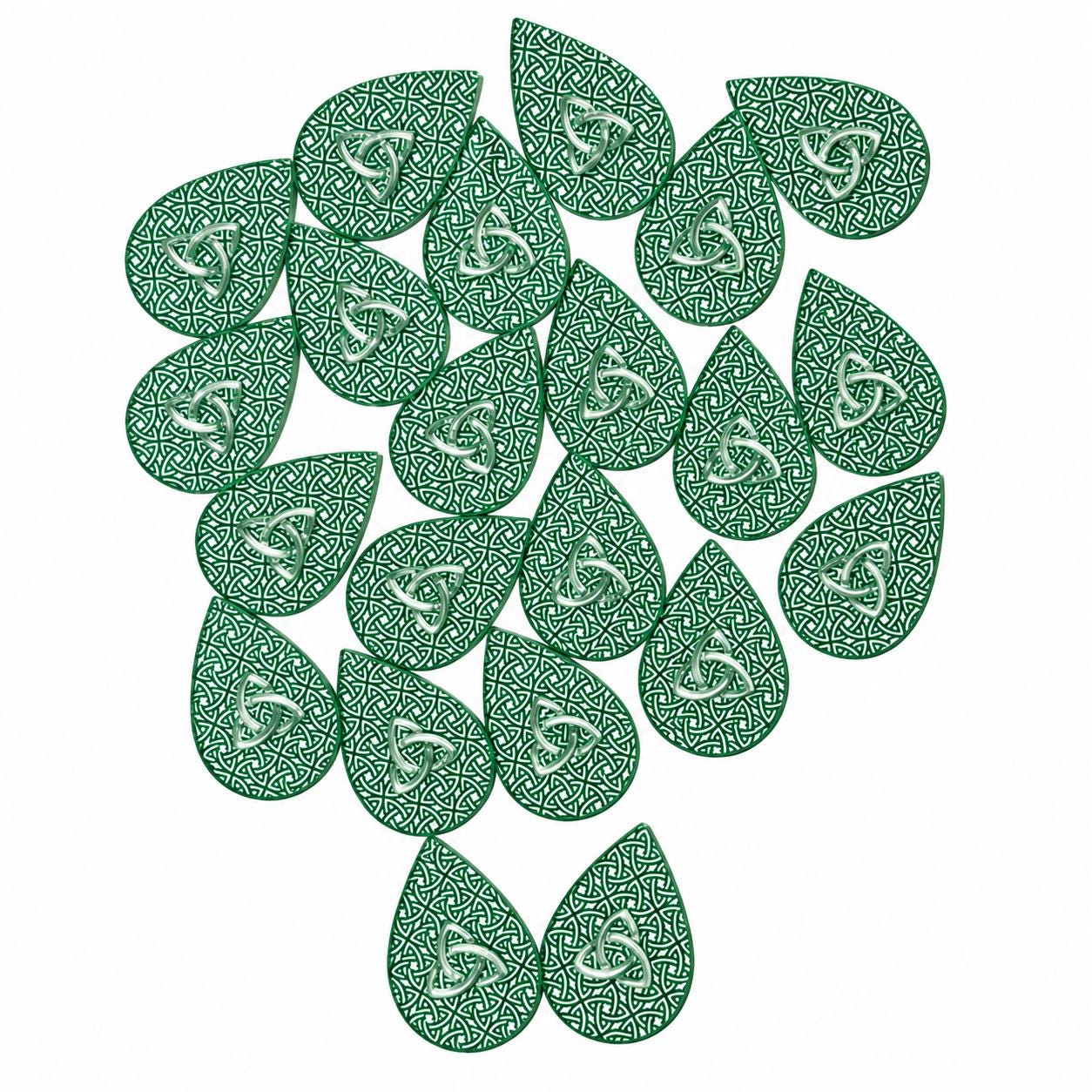 Celtic Knot Weave Triquetra Earrings Acrylic 2" Blanks NO Hardware St Patrick's Day
