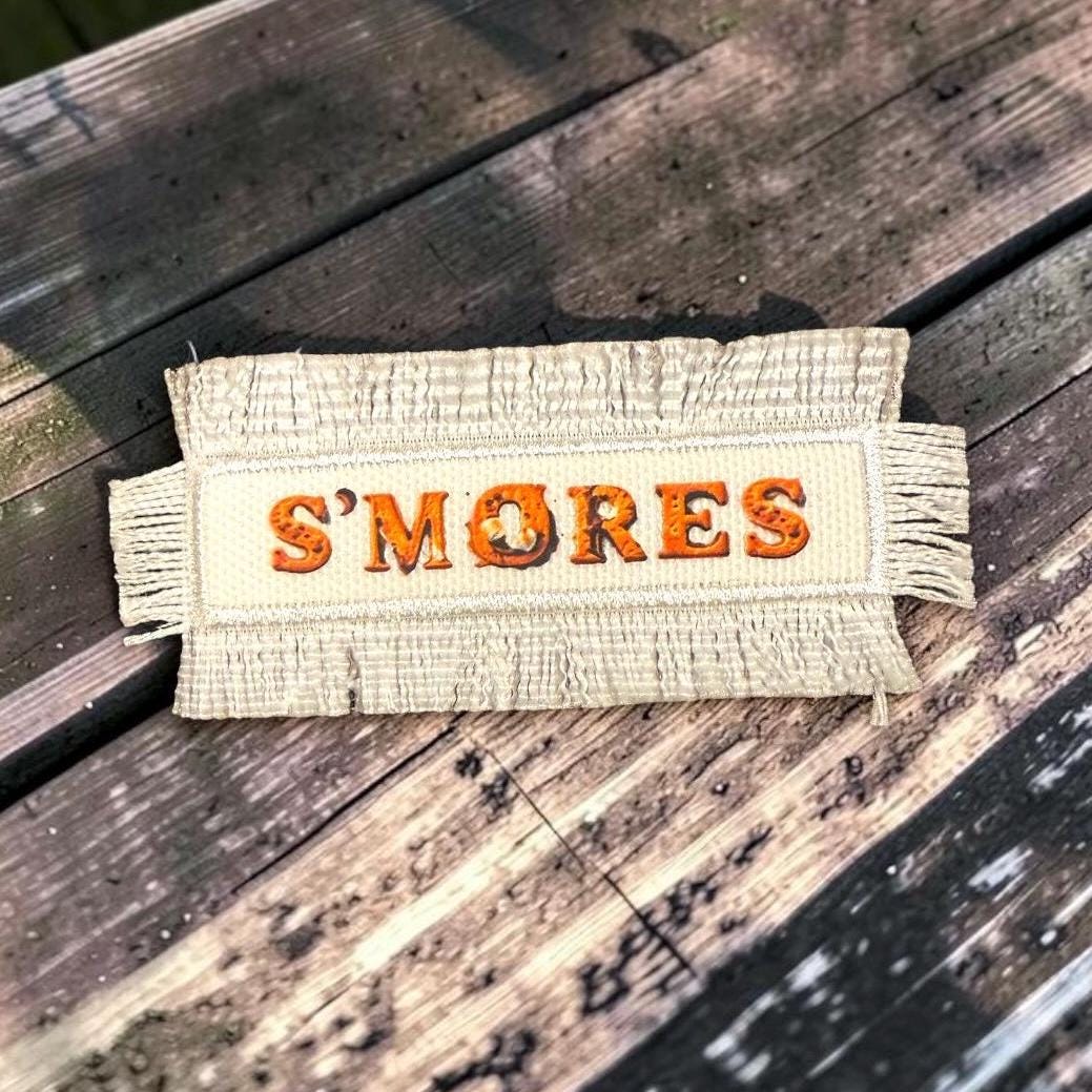 S'mores Patches Iron On Heat Press Hats Jackets Vests Bags