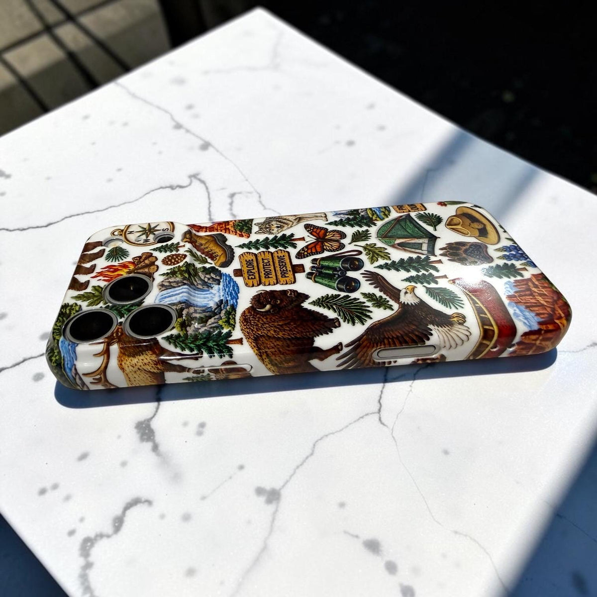 National Parks Themed NPS Inspired Iphone Case 18 17 16 plus Pro Max, Plus Yellowstone Arches Grand Canyon Bryce Denali Ranger
