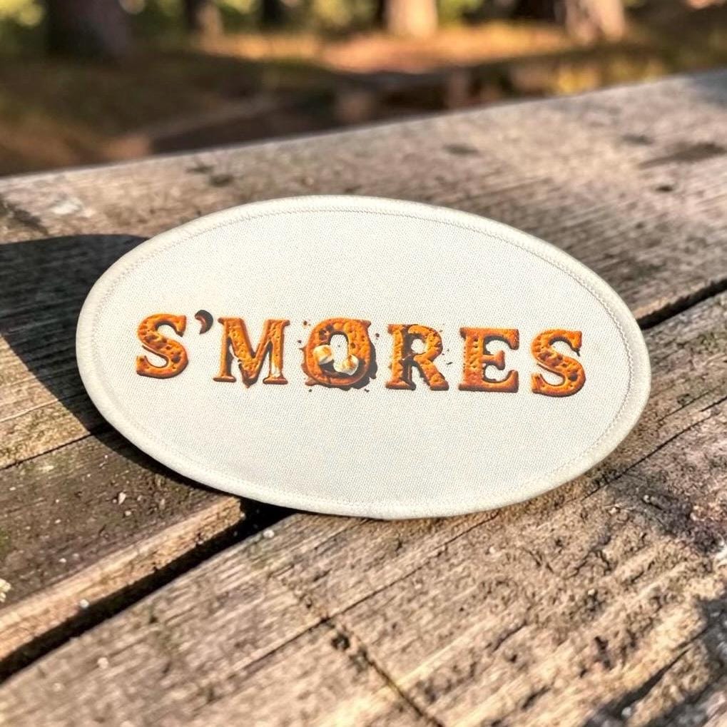 S'mores Patches Iron On Heat Press Hats Jackets Vests Bags