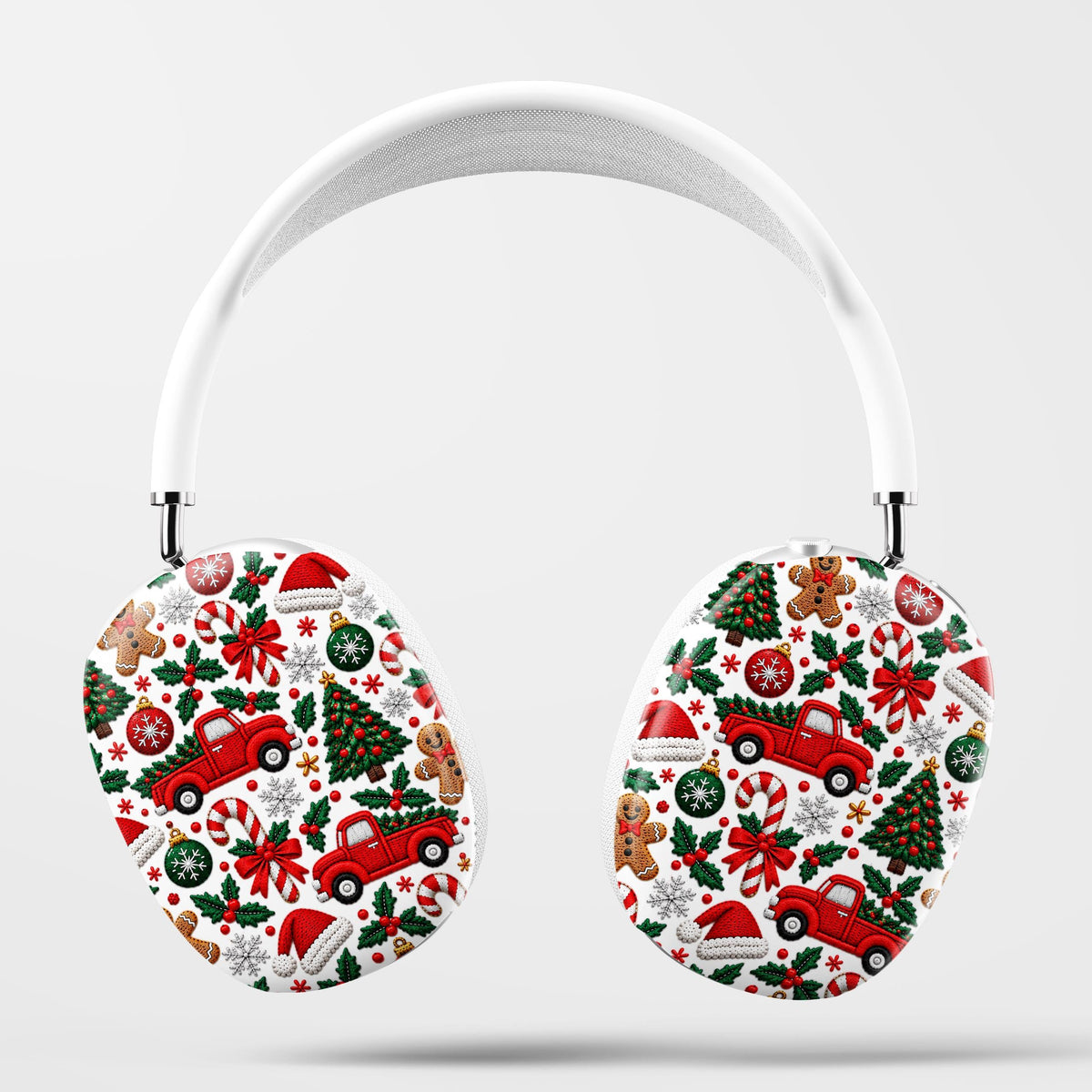 Christmas Truck Crochet Style 3D Knit Apple Airpods Max Cases Covers Air Pods