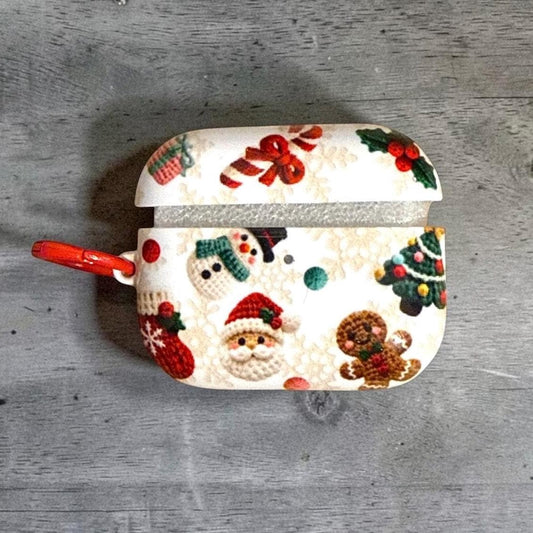 Christmas Crochet Style 3D Knit AirPods Pro 3 Case Skins Covers Air Pods