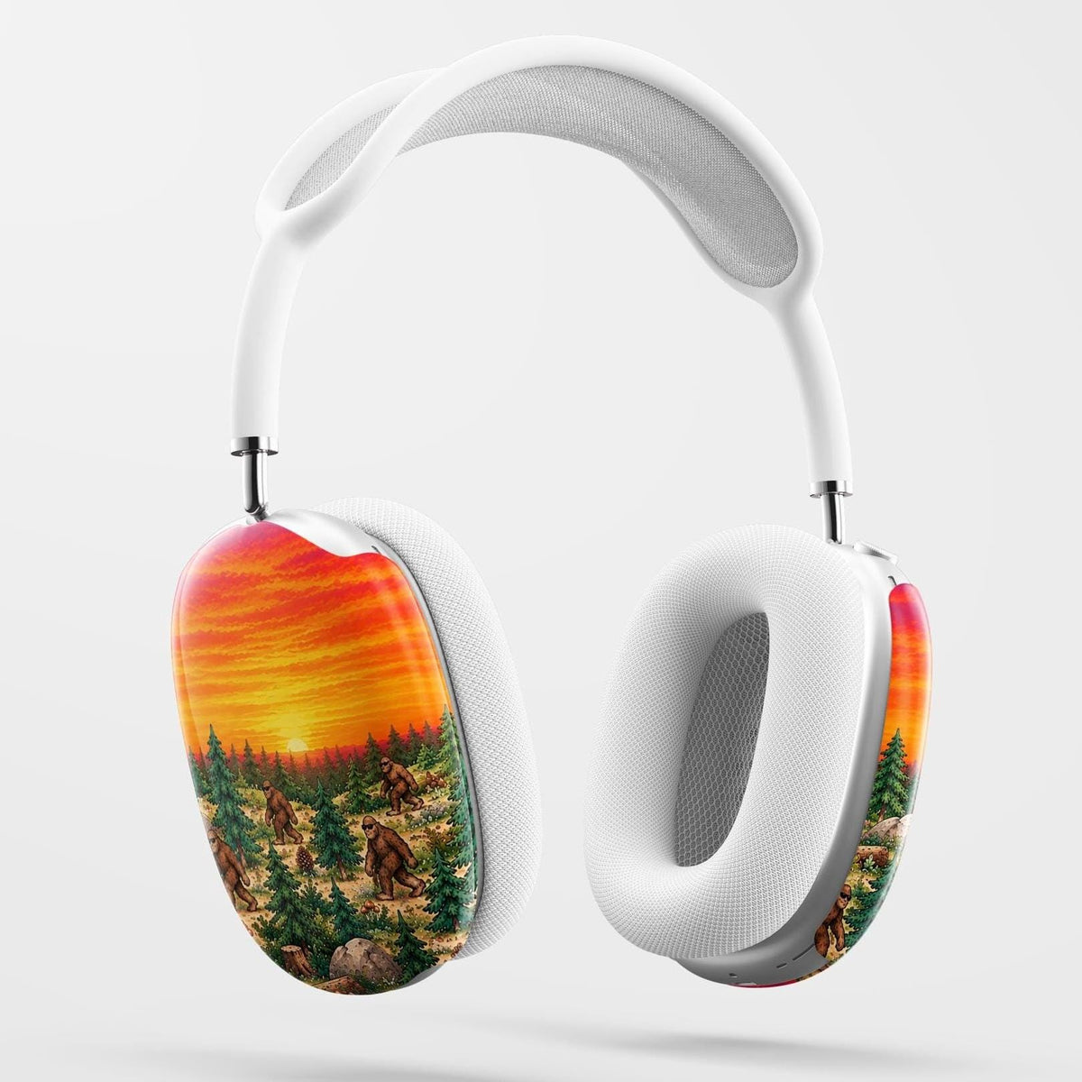 Bigfoot Sunset AirPods Max Camping  Airpods Cases Skins AirPod Pro3