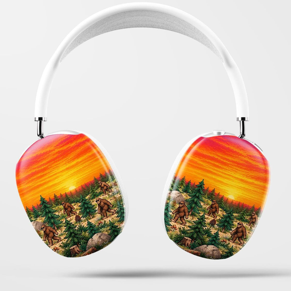 Bigfoot Sunset AirPods Max Camping  Airpods Cases Skins AirPod Pro3