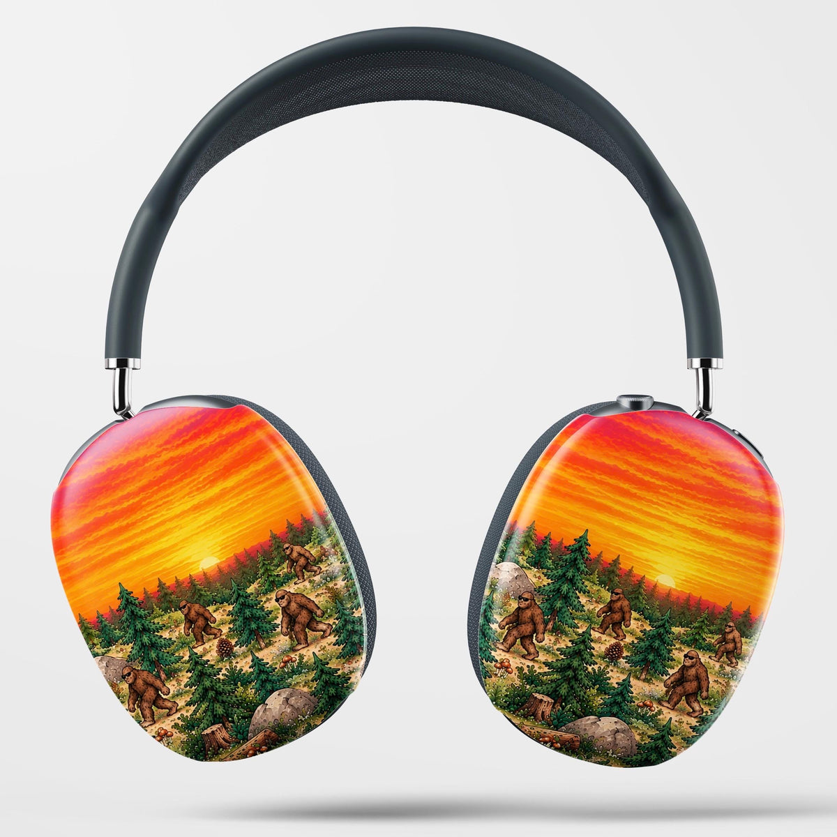 Bigfoot Sunset AirPods Max Camping  Airpods Cases Skins AirPod Pro3