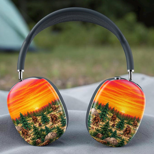 Bigfoot Sunset AirPods Max Camping  Airpods Cases Skins AirPod Pro3