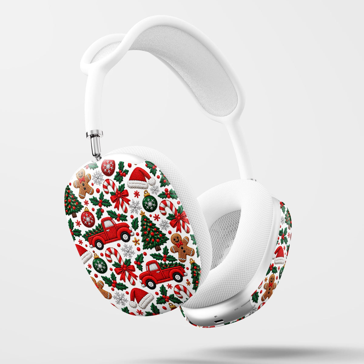 Christmas Truck Crochet Style 3D Knit Apple Airpods Max Cases Covers Air Pods