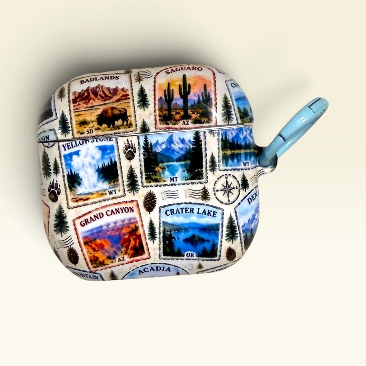 National Parks Stamps Airpods Pro 3 4 Cases Skins