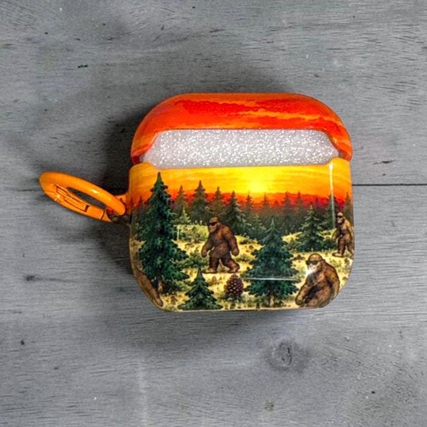Bigfoot Sunset AirPods 4 Camping  Airpods Cases Skins AirPod 4