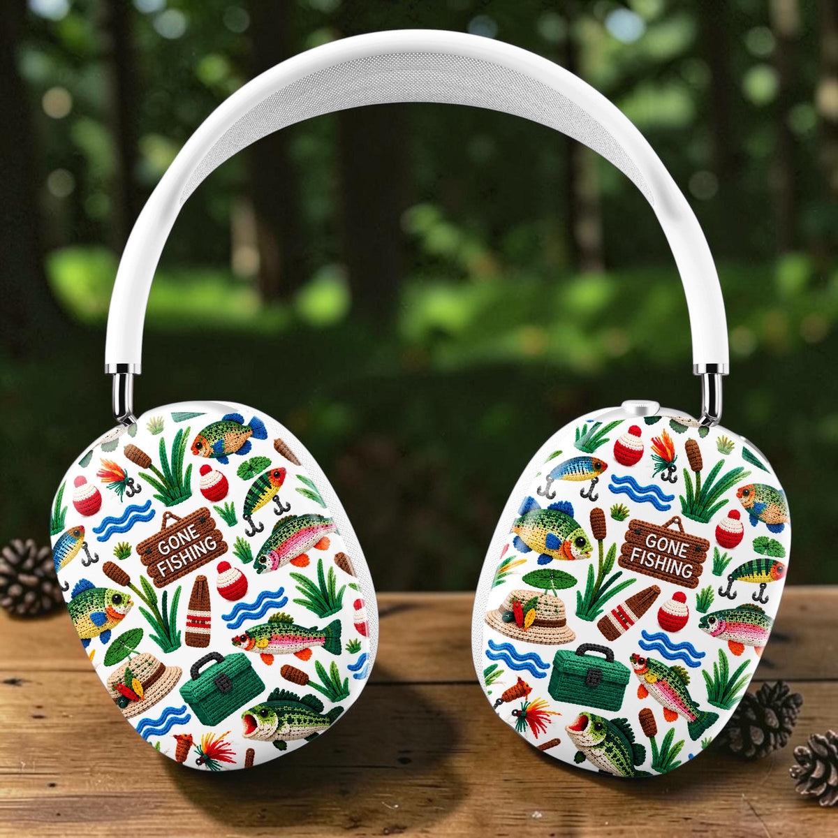 Fishing Crochet Style 3D Knit Apple Airpods Max Cases Covers Air Pods