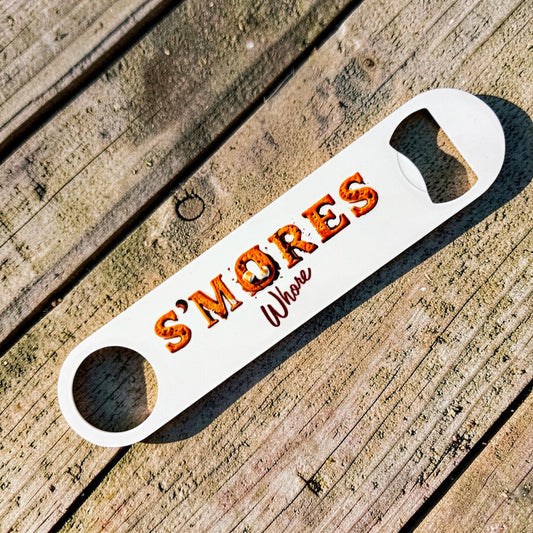 S'mores Whore Metal Bottle Opener, Camper Gift