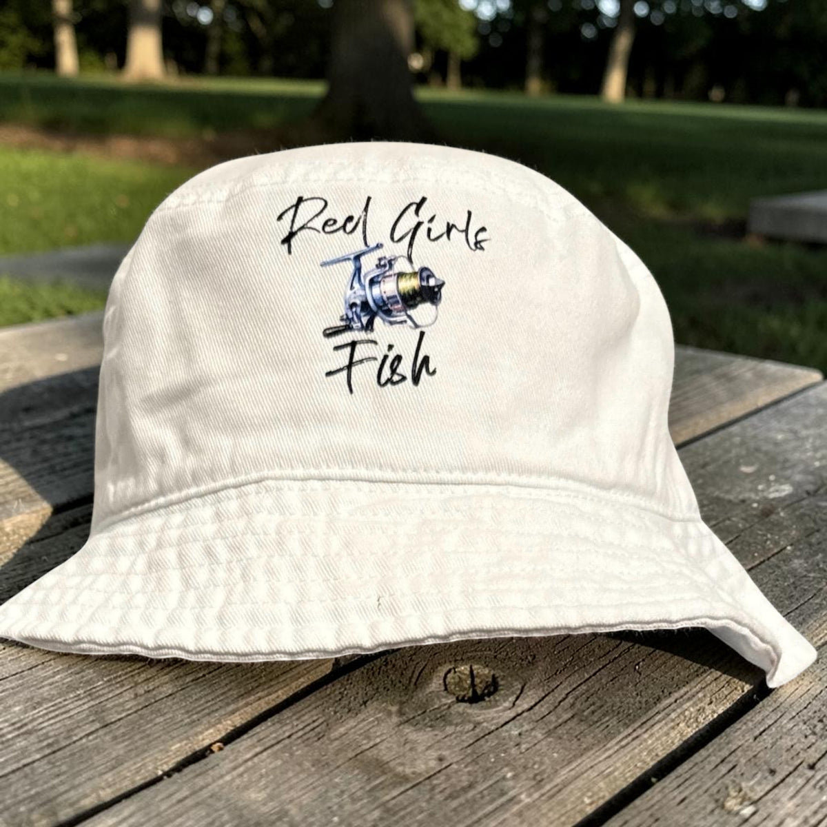 Reel Girls Fish Ladies Fishing Bucket Hat Cap