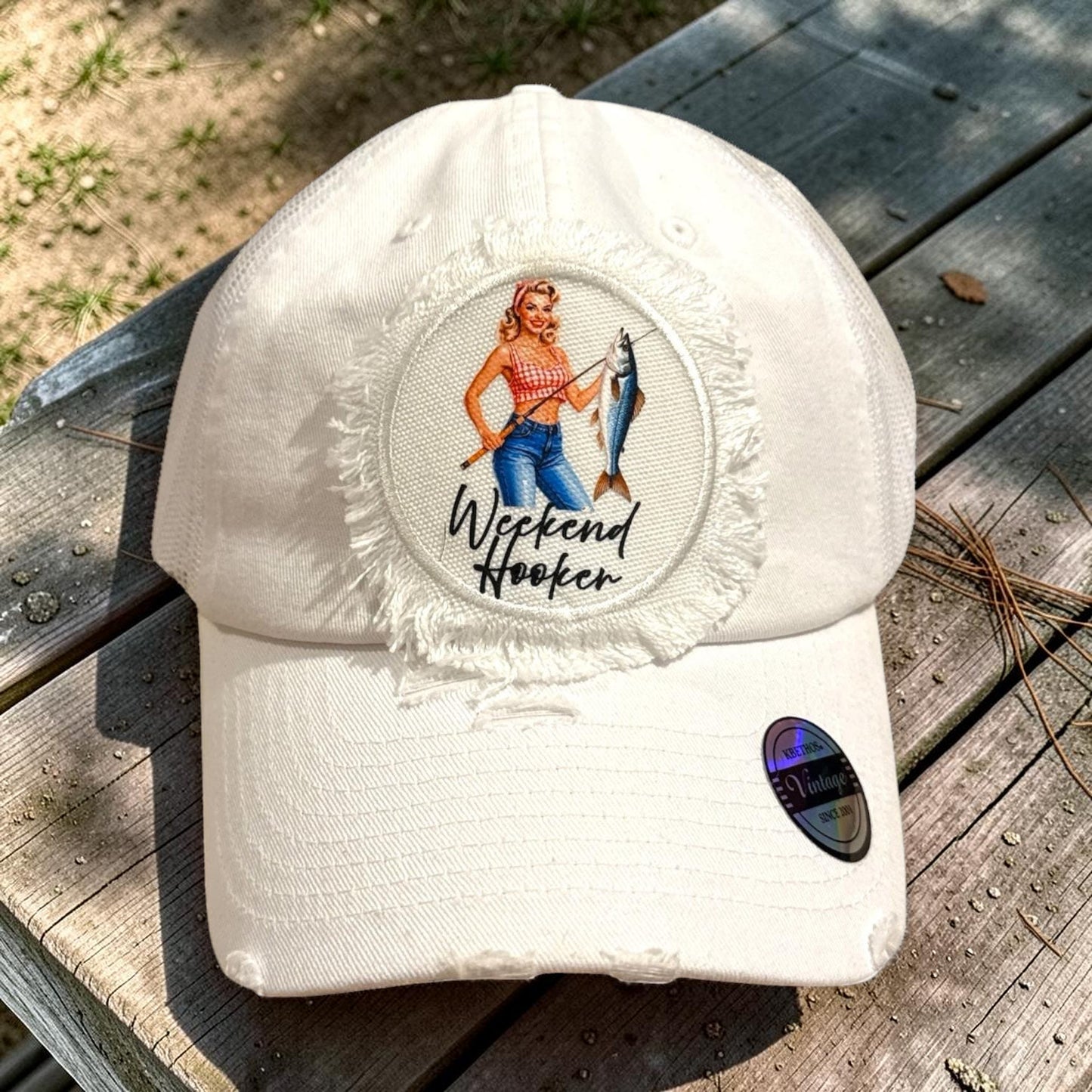 Weekend Hooker Hat Cap Fishing Blonde Brunette cap