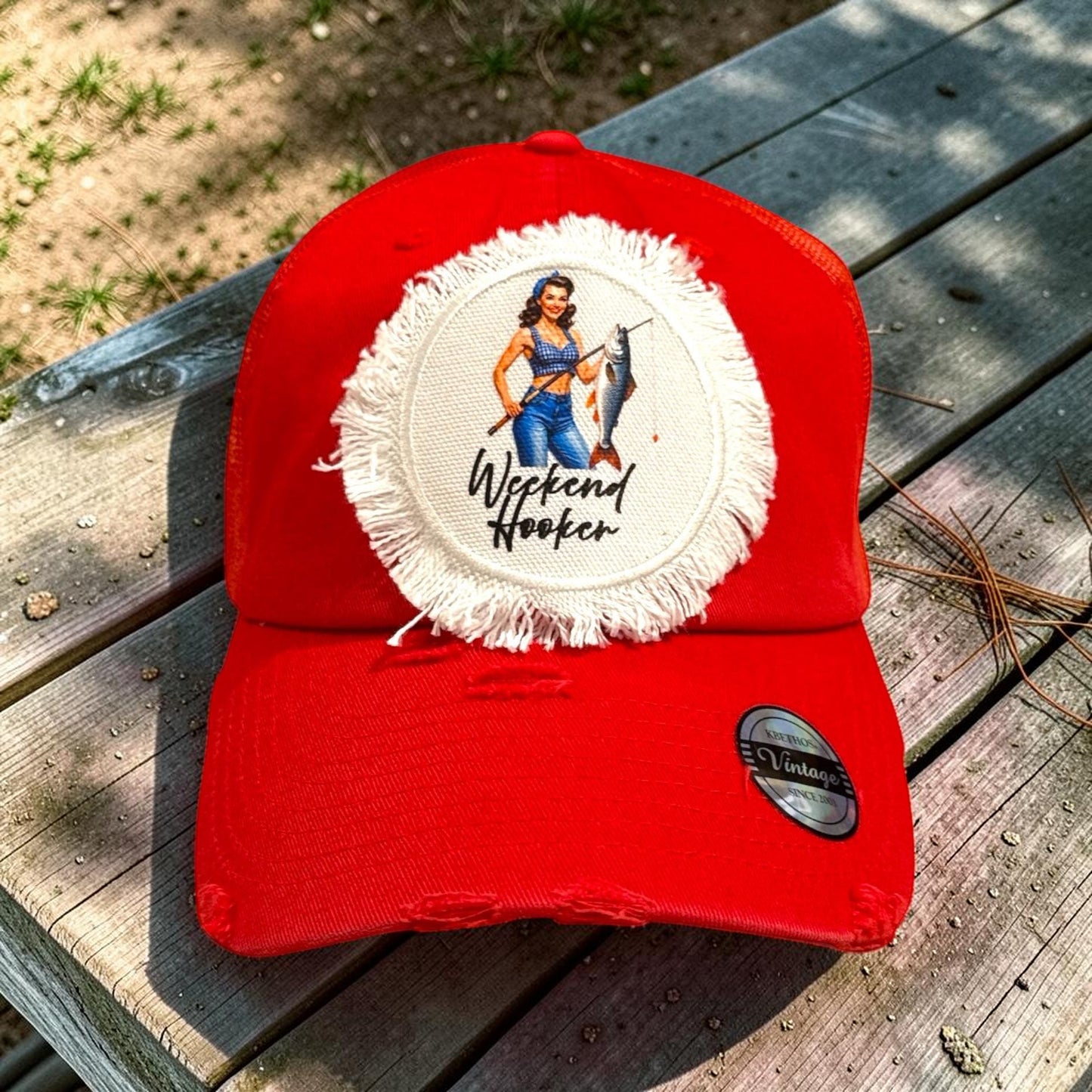 Weekend Hooker Hat Cap Fishing Blonde Brunette cap