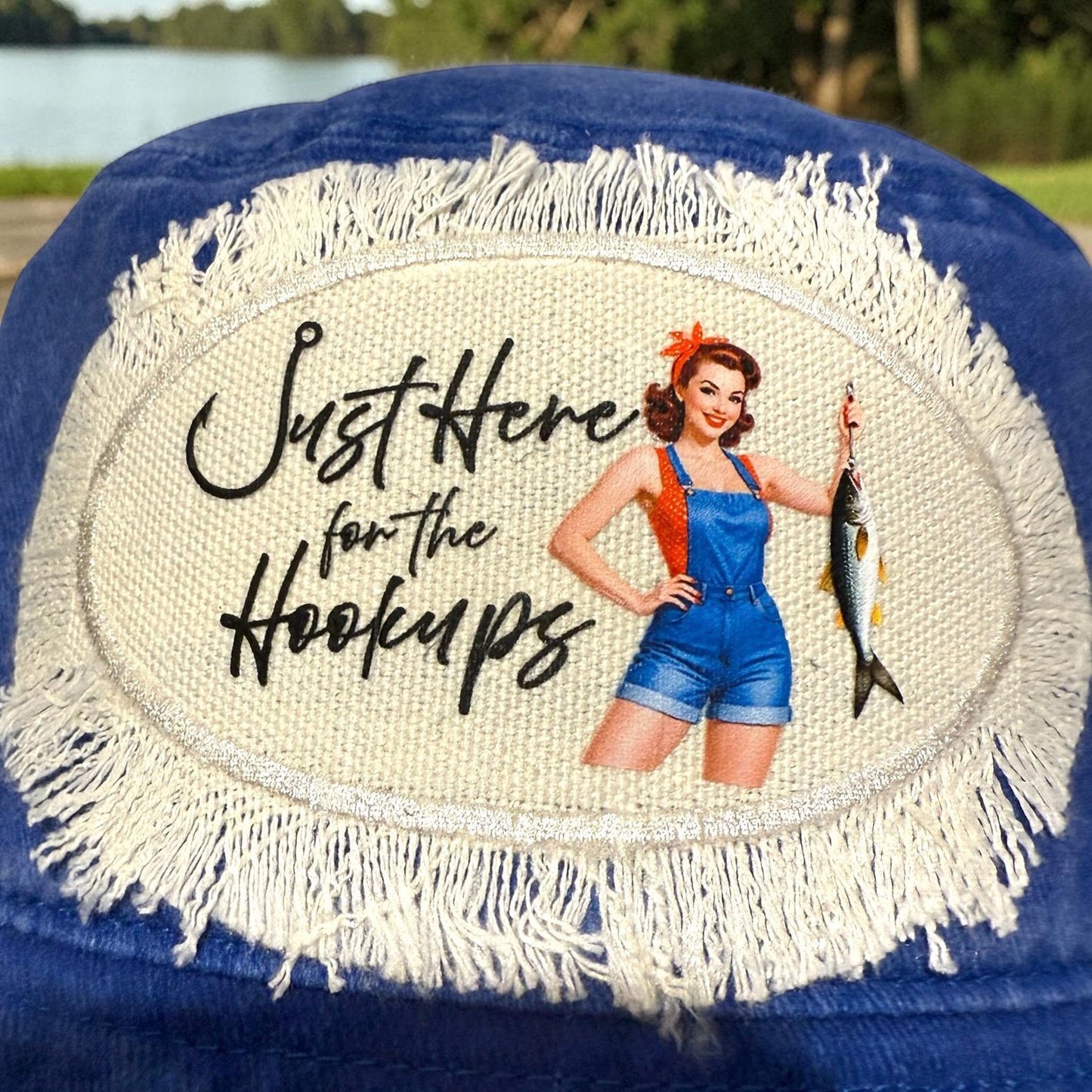 Retro Fishing Bucket Hat, Funny Camping Cap