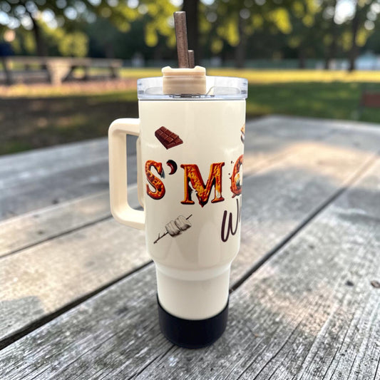 S'mores Whore Smores Camping Camper Tumbler 40oz Marshmallows