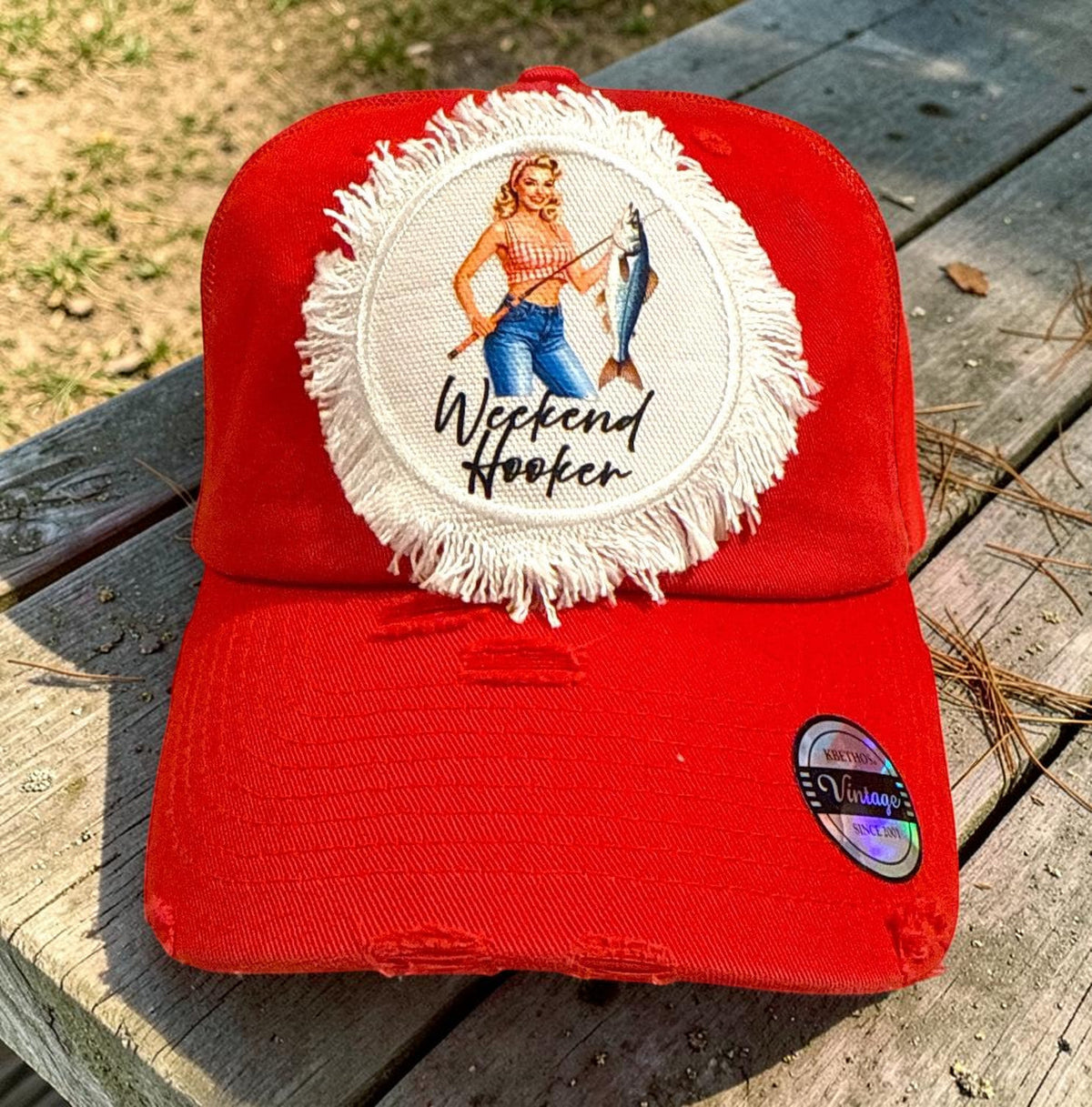 Weekend Hooker Hat Cap Fishing Blonde Brunette cap
