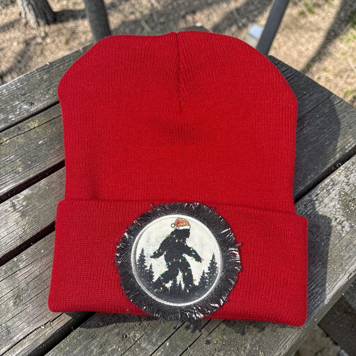 Bigfoot Christmas Beanie Skull Cap