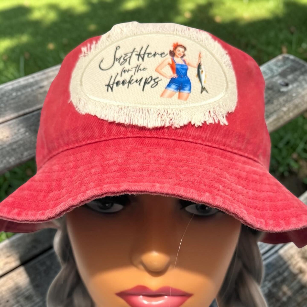 Retro Fishing Bucket Hat, Funny Camping Cap