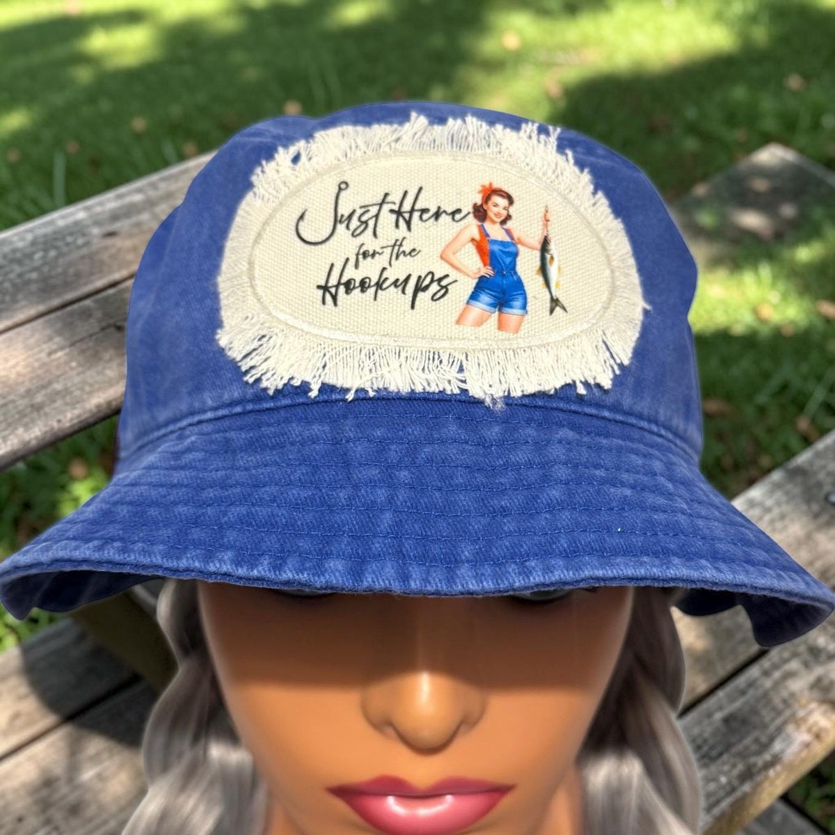 Retro Fishing Bucket Hat, Funny Camping Cap