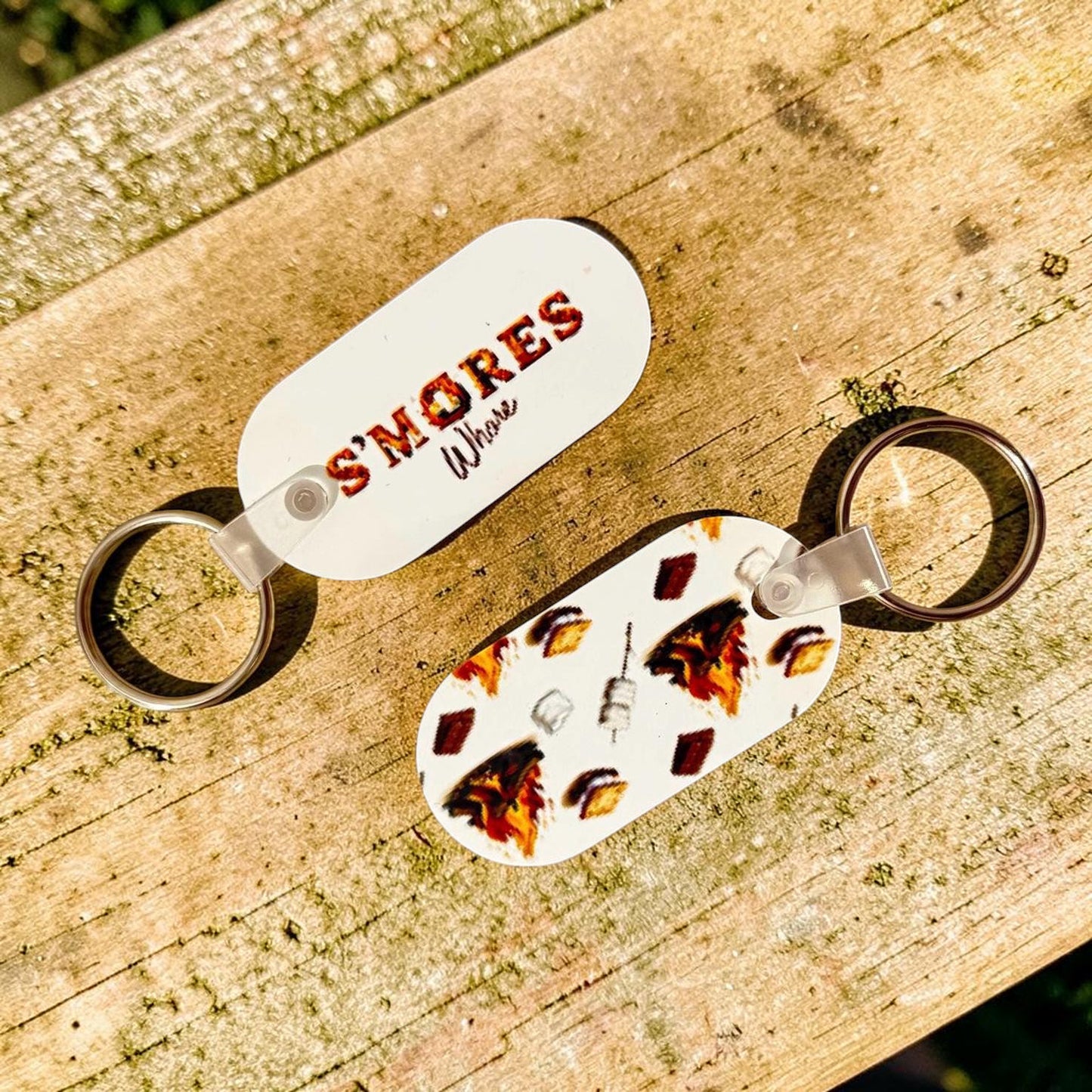 S'mores Whore Keychain S'Mores Wh*re Funny Camper Gift, Camping Gift