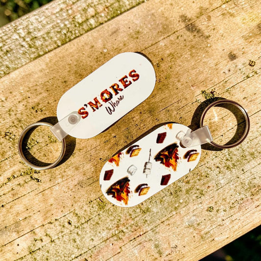 S'mores Whore Keychain S'Mores Wh*re Funny Camper Gift, Camping Gift