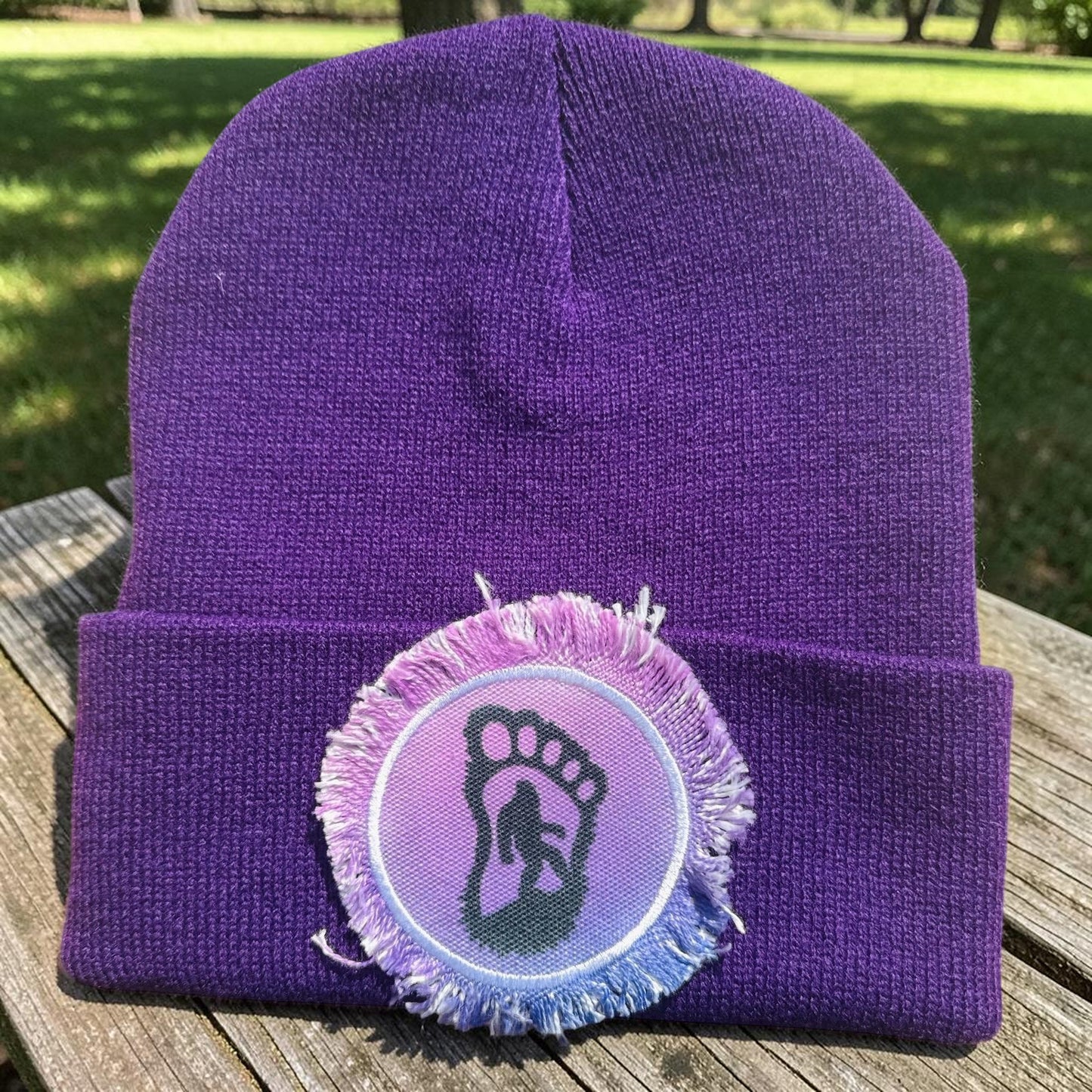 Sasquatch Bigfoot Beanie Purple