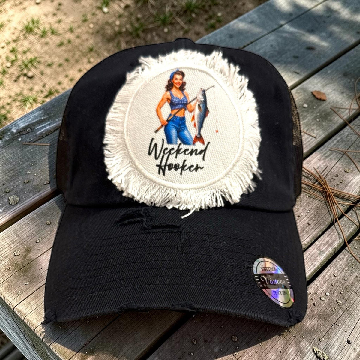 Weekend Hooker Hat Cap Fishing Blonde Brunette cap