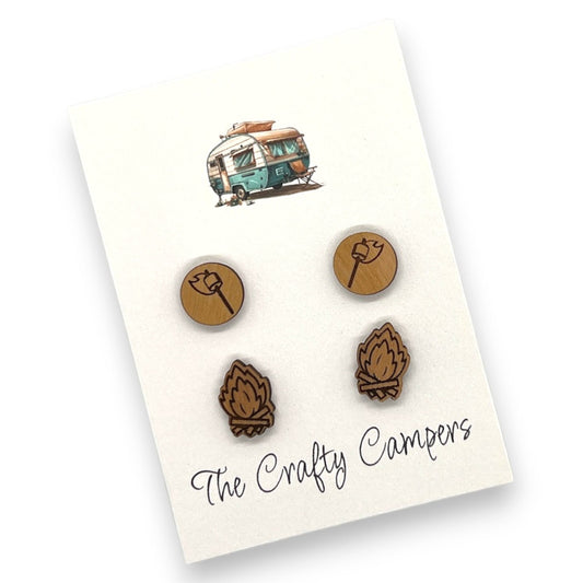 Campfire S'mores Earrings Set