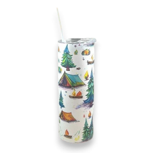 Vivid Tents Camping Tumbler 20oz